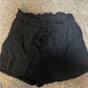 Black high waisted pink lily shorts